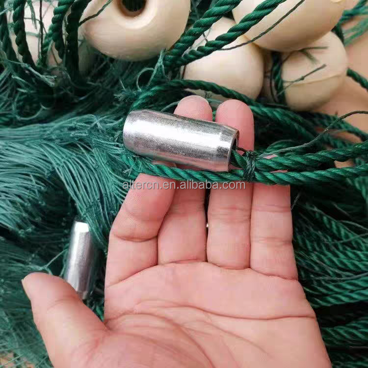 6g-156g Zinc Electroplated Iron Hollow Tube Fishing Net Sinker