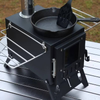 ZM3020 Antler Design Carbon Steel Folding Wood Burning Tent Stove