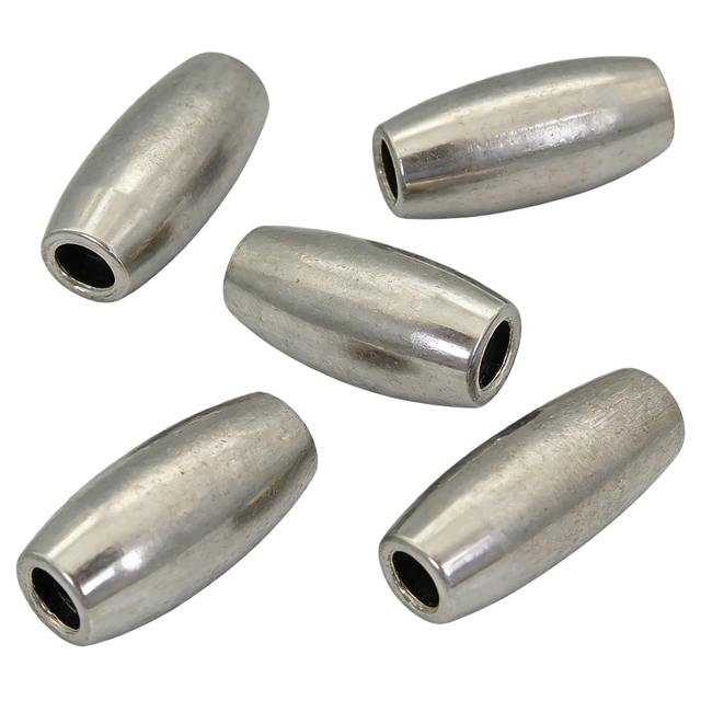 6g-156g Zinc Electroplated Iron Hollow Tube Fishing Net Sinker