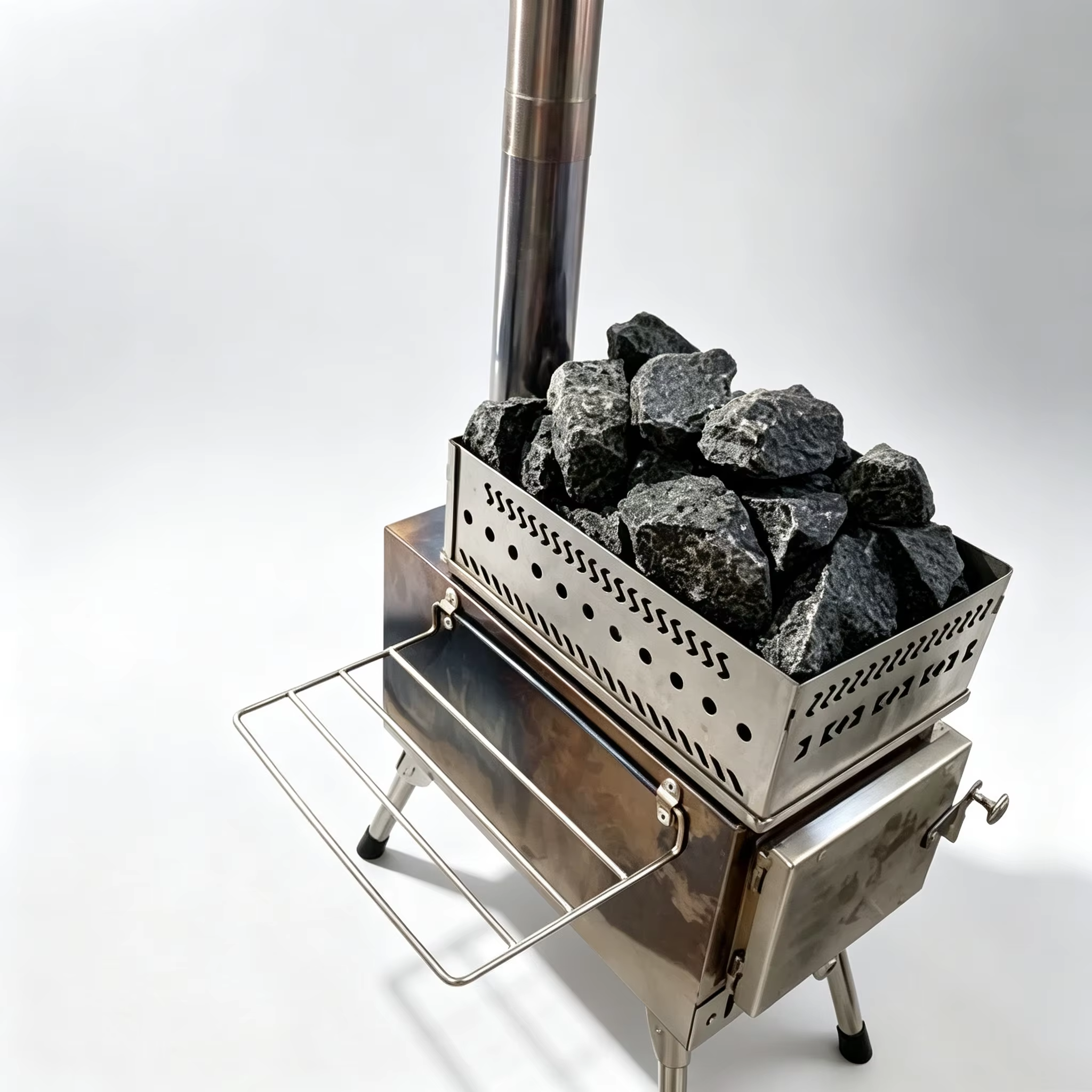 SN360 Portable Wood Sauna Stove With Chimney