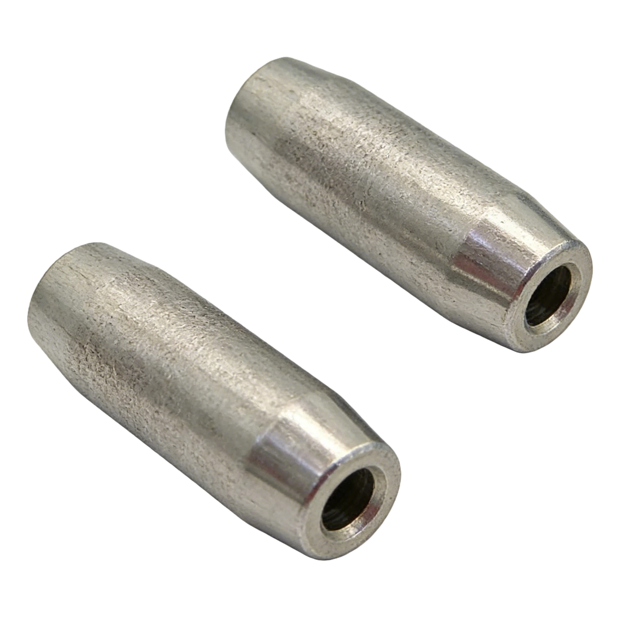 6g-156g Zinc Electroplated Iron Hollow Tube Fishing Net Sinker
