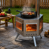 YC666 Portable Hexagon Stainless Steel Wood Burning Camping Stove