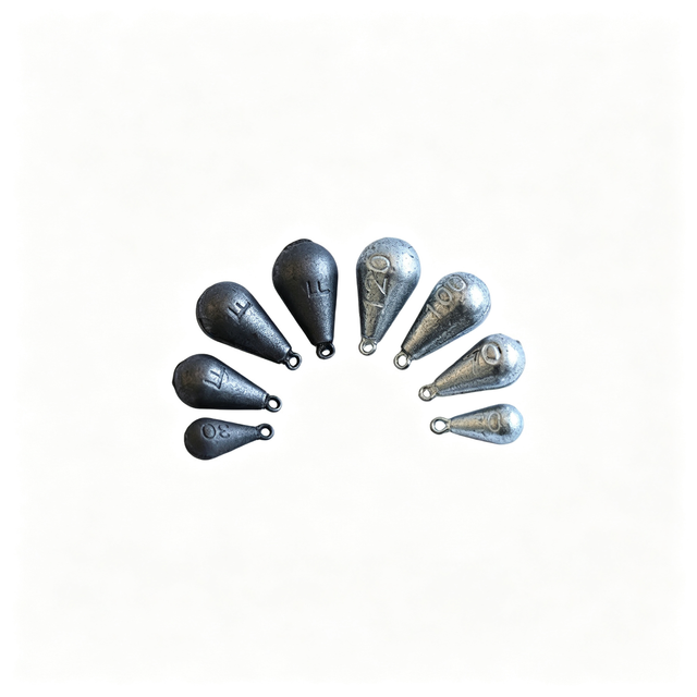 Heavy Duty Cast Iron Teardrop Sinkers for Deep Sea Fishing