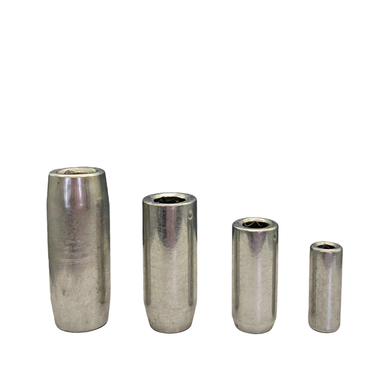6g-156g Zinc Electroplated Iron Hollow Tube Fishing Net Sinker