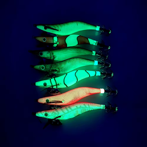 Luminous Squid Jig Bionic Shrimp Lure With Umbrella Hook For Sea Fishing