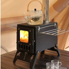 ZM3020 Antler Design Carbon Steel Folding Wood Burning Tent Stove