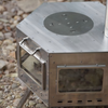 YC666 Portable Hexagon Stainless Steel Wood Burning Camping Stove