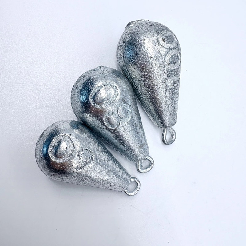 Heavy Duty Cast Iron Teardrop Sinkers for Deep Sea Fishing