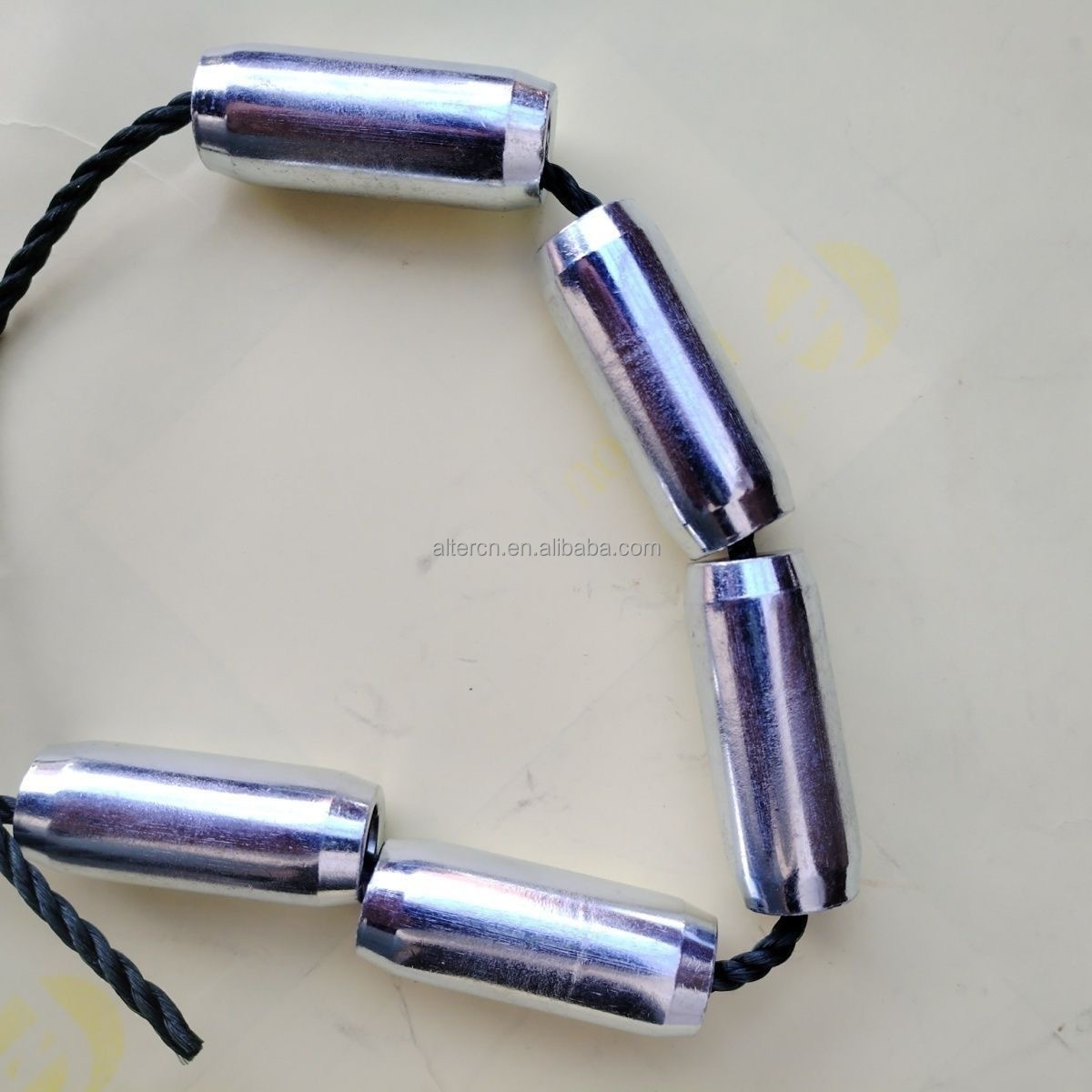 6g-156g Zinc Electroplated Iron Hollow Tube Fishing Net Sinker